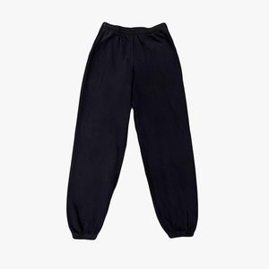 LAASW022 - BLACK GARMENT DYE HEAVY FLEECE SWEATPANTS